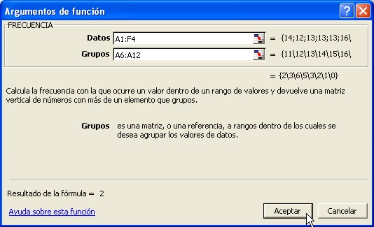 Ingresar los argumentos de función
