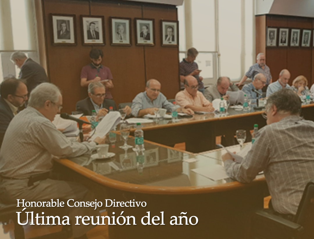 Dr. Ricardo Pahlen Acuña presidiendo la del Reunión Honorable Consejo Directivo de la Facultad de Ciencias Económicas de la UBA