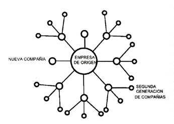 La organización starburst